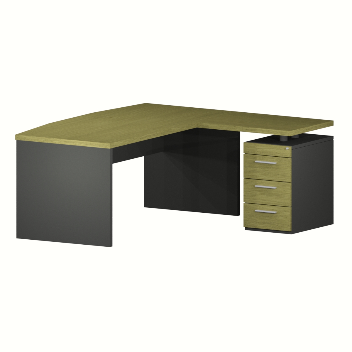 Solo Extension Desk with Pedestal – 3 Drawers 600.603.0469 01 1 Solo Extension Desk with Pedestal – 3 Drawers 600.603.0469 01 1