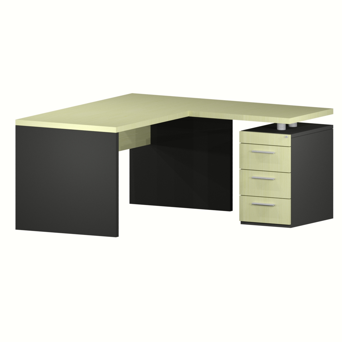 Solo Extension Desk with Pedestal – 3 Drawers 600.603.0469 02 1 Solo Extension Desk with Pedestal – 3 Drawers 600.603.0469 02 1